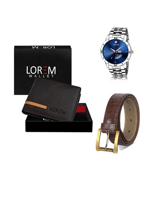 belt, wallet & watch gift combo - 19541358 - Very Small Image - 1