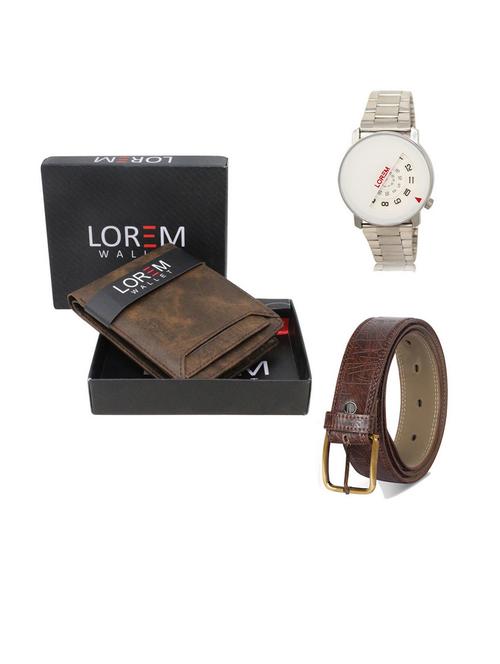 belt, wallet & watch gift combo - 19541402 - Very Small Image - 1