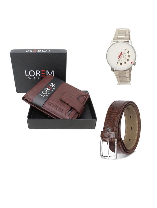belt, wallet & watch gift combo - 19541428 - Very Small Image - 1
