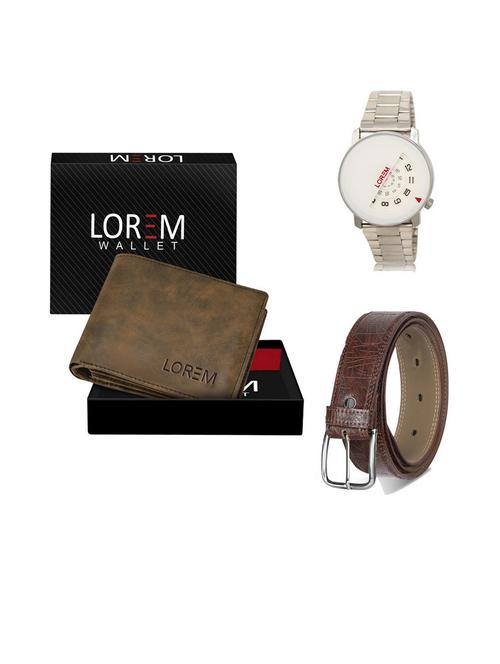 belt, wallet & watch gift combo - 19541523 - Very Small Image - 1