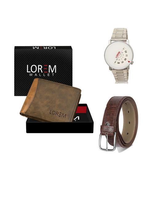 belt, wallet & watch gift combo - 19541529 - Very Small Image - 1