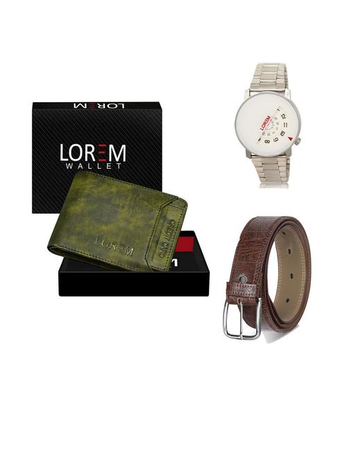 belt, wallet & watch gift combo - 19541535 - Very Small Image - 1