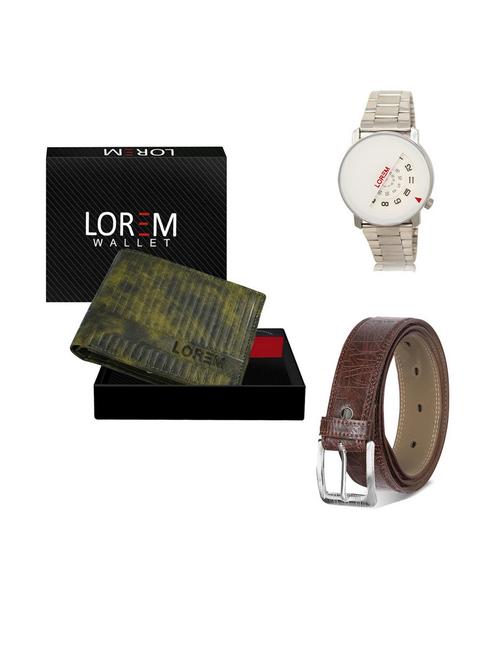 belt, wallet & watch gift combo - 19541555 - Very Small Image - 1