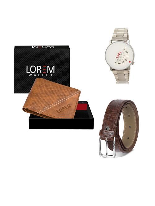 belt, wallet & watch gift combo - 19541572 - Very Small Image - 1