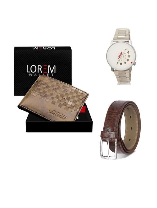 belt, wallet & watch gift combo - 19541590 - Very Small Image - 1