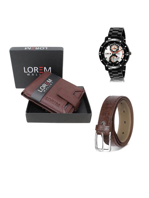 belt, wallet & watch gift combo - 19541698 - Very Small Image - 1