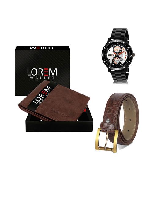 belt, wallet & watch gift combo - 19541712 - Very Small Image - 1