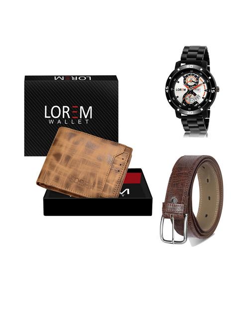 belt, wallet & watch gift combo - 19541769 - Very Small Image - 1