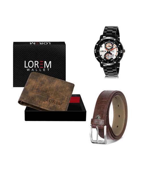 belt, wallet & watch gift combo - 19541813 - Very Small Image - 1