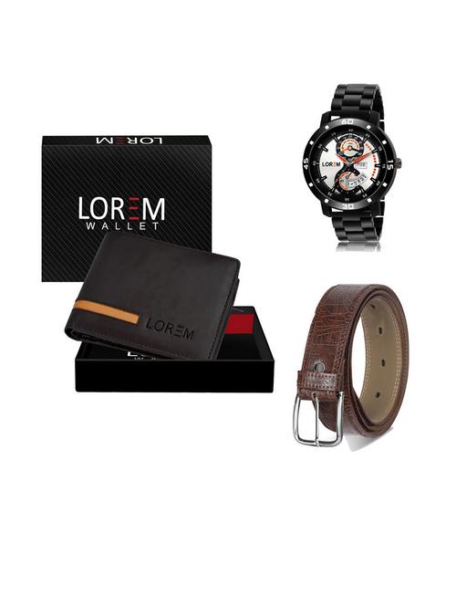 belt, wallet & watch gift combo - 19541901 - Very Small Image - 1