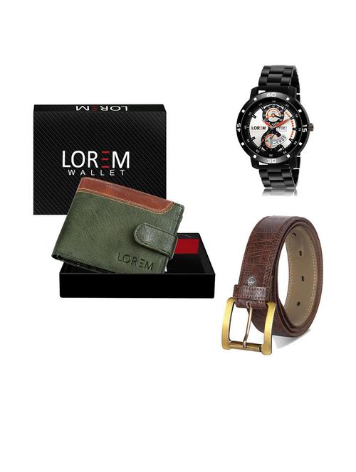 belt, wallet & watch gift combo - 19541916 - Very Small Image - 1