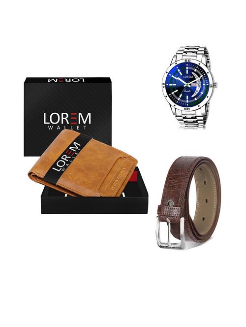 belt, wallet & watch gift combo - 19541951 - Very Small Image - 1