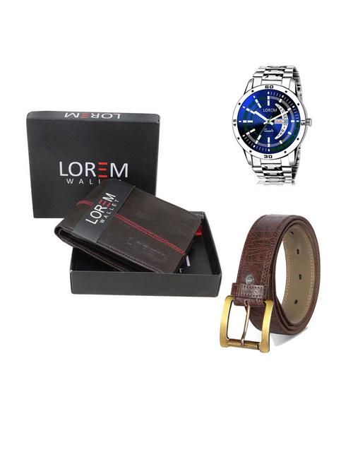 belt, wallet & watch gift combo - 19541952 - Very Small Image - 1