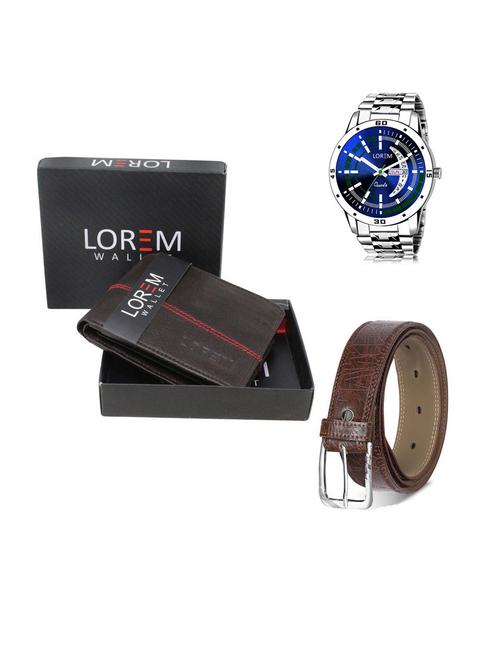 belt, wallet & watch gift combo - 19541956 - Very Small Image - 1