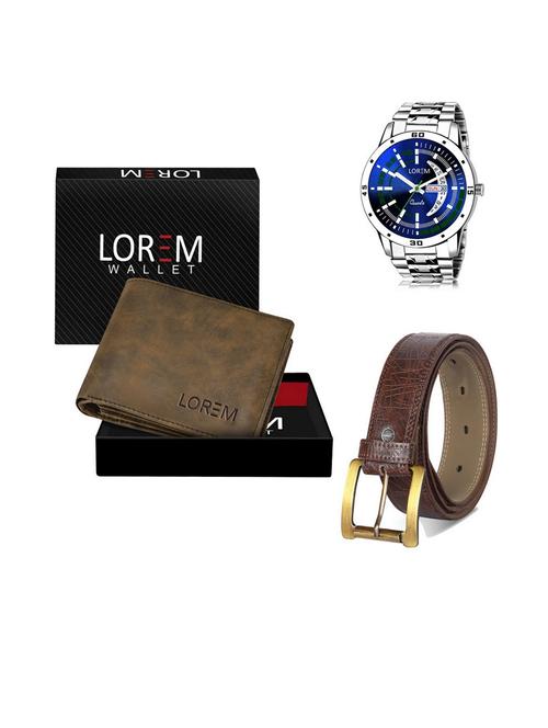 belt, wallet & watch gift combo - 19542060 - Very Small Image - 1