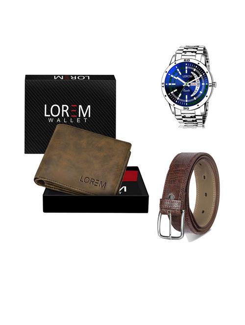 belt, wallet & watch gift combo - 19542063 - Very Small Image - 1