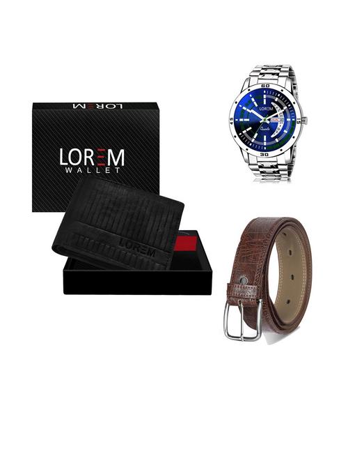 belt, wallet & watch gift combo - 19542099 - Very Small Image - 1