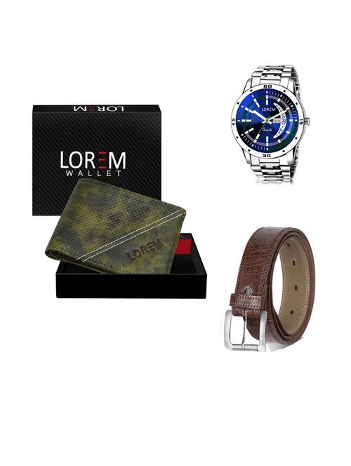 belt, wallet & watch gift combo - 19542115 - Very Small Image - 1