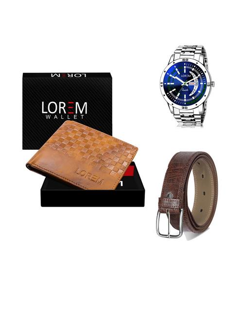 belt, wallet & watch gift combo - 19542135 - Very Small Image - 1