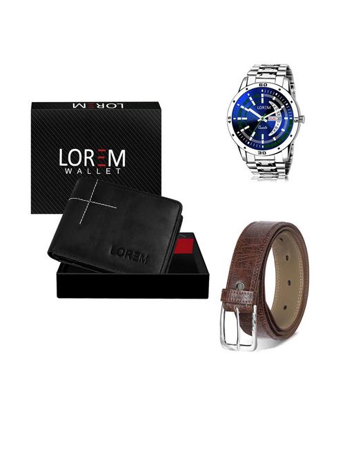 belt, wallet & watch gift combo - 19542154 - Very Small Image - 1
