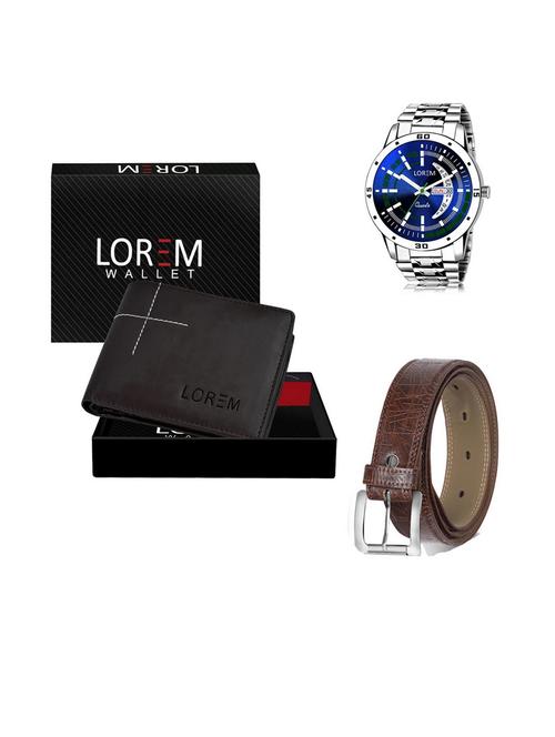 belt, wallet & watch gift combo - 19542157 - Very Small Image - 1