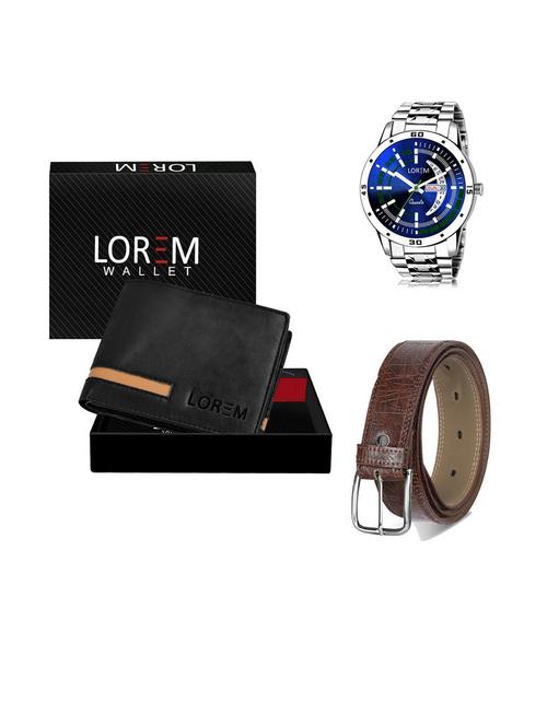 belt, wallet & watch gift combo - 19542165 - Very Small Image - 1