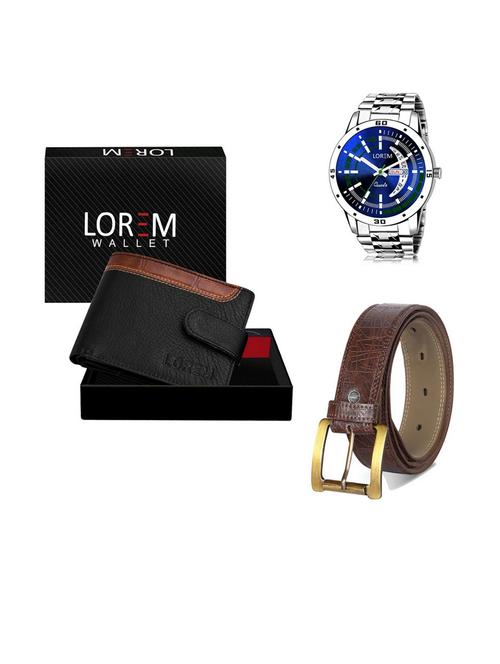 belt, wallet & watch gift combo - 19542180 - Very Small Image - 1