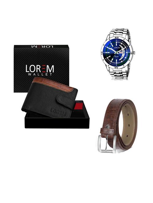 belt, wallet & watch gift combo - 19542181 - Very Small Image - 1