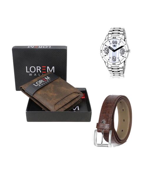 belt, wallet & watch gift combo - 19542211 - Very Small Image - 1