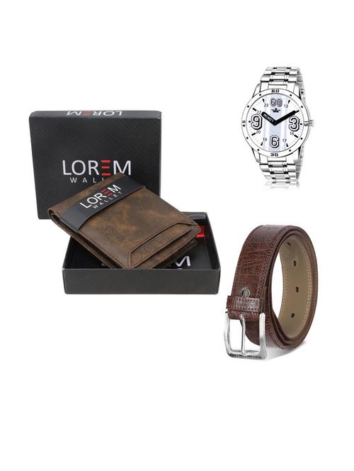 belt, wallet & watch gift combo - 19542215 - Very Small Image - 1