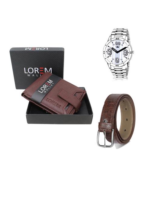 belt, wallet & watch gift combo - 19542237 - Very Small Image - 1