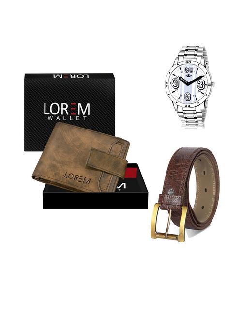 belt, wallet & watch gift combo - 19542318 - Very Small Image - 1