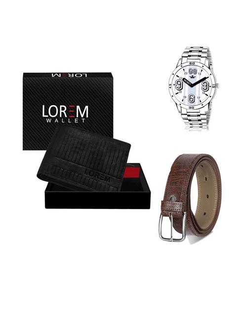 belt, wallet & watch gift combo - 19542369 - Very Small Image - 1