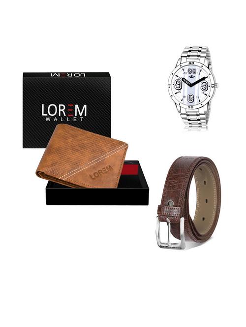 belt, wallet & watch gift combo - 19542383 - Very Small Image - 1