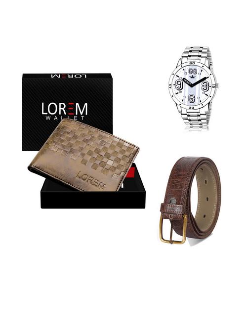 belt, wallet & watch gift combo - 19542398 - Very Small Image - 1