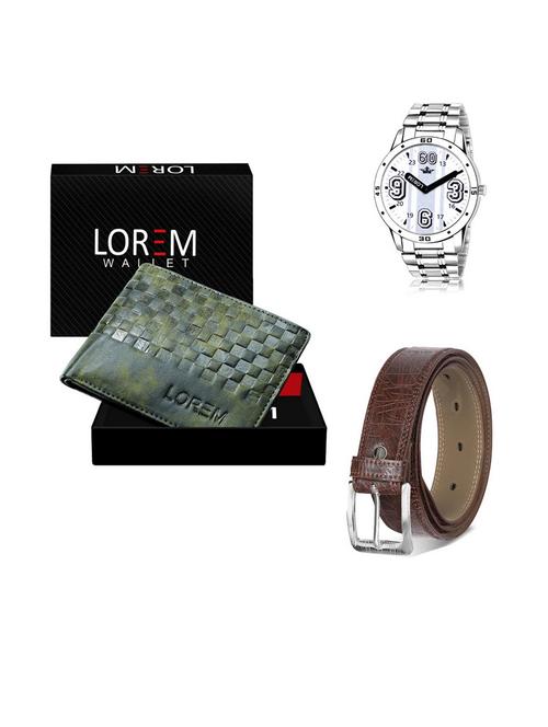 belt, wallet & watch gift combo - 19542413 - Very Small Image - 1