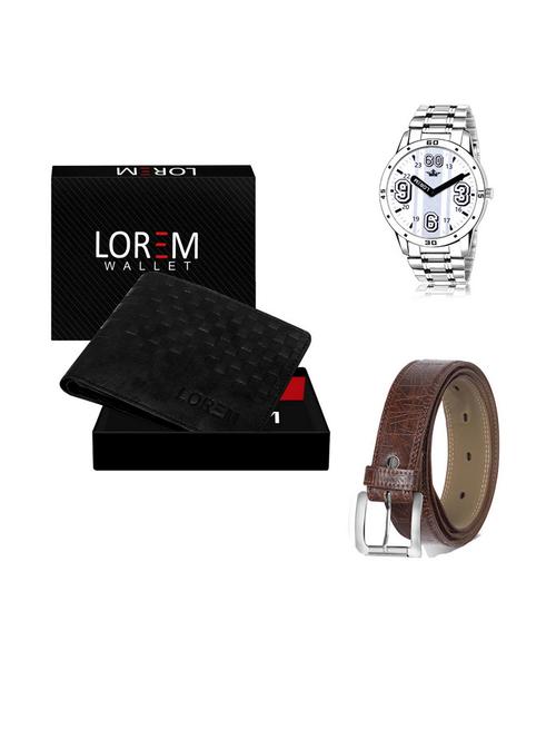 belt, wallet & watch gift combo - 19542415 - Very Small Image - 1