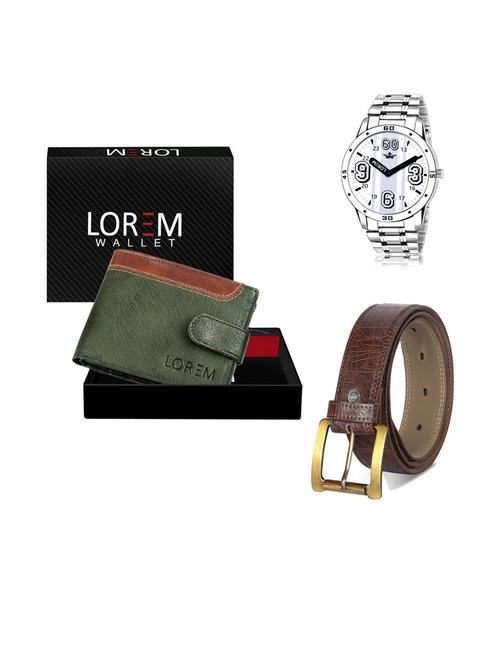 belt, wallet & watch gift combo - 19542456 - Very Small Image - 1