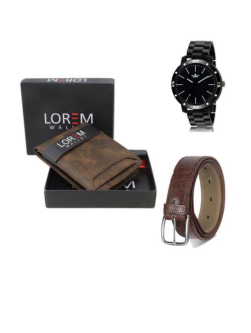 belt, wallet & watch gift combo - 19542483 - Very Small Image - 1