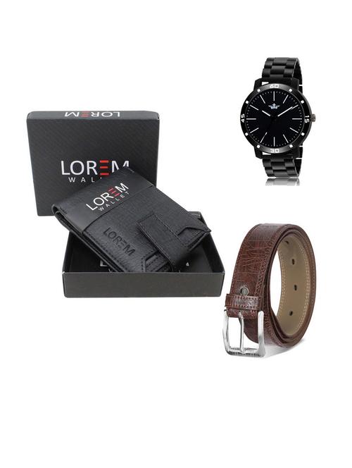 belt, wallet & watch gift combo - 19542503 - Very Small Image - 1