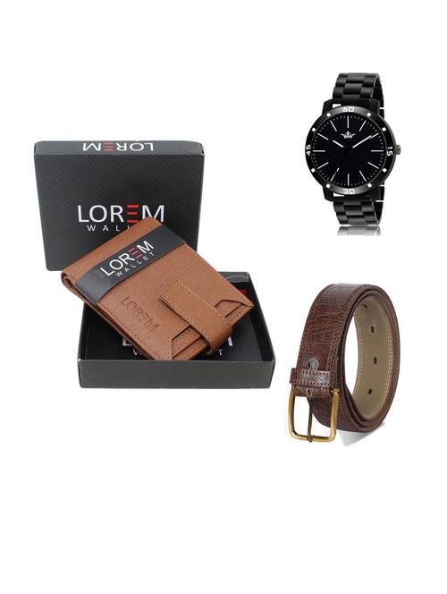 belt, wallet & watch gift combo - 19542512 - Very Small Image - 1
