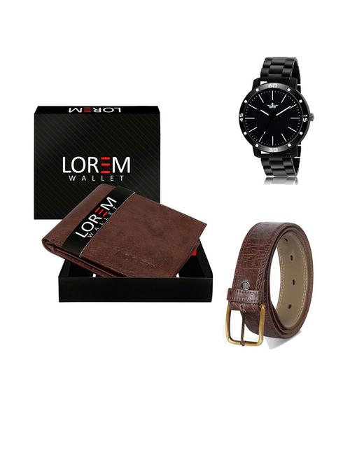 belt, wallet & watch gift combo - 19542524 - Very Small Image - 1