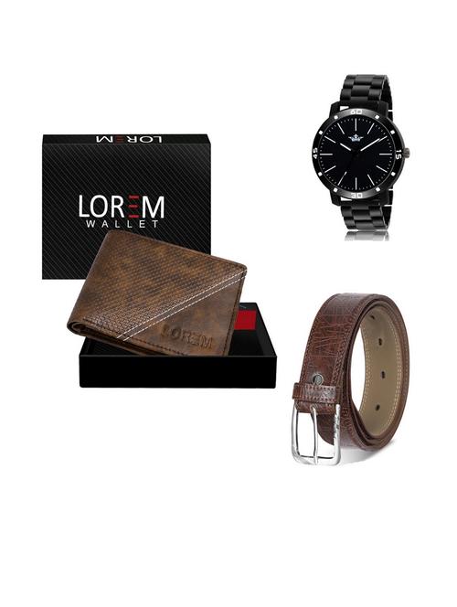 belt, wallet & watch gift combo - 19542646 - Very Small Image - 1