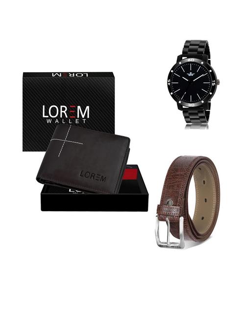 belt, wallet & watch gift combo - 19542701 - Very Small Image - 1