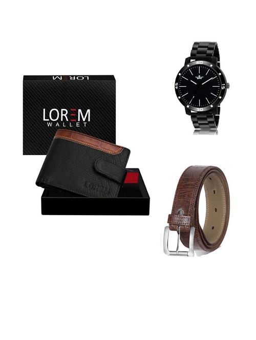 belt, wallet & watch gift combo - 19542721 - Very Small Image - 1