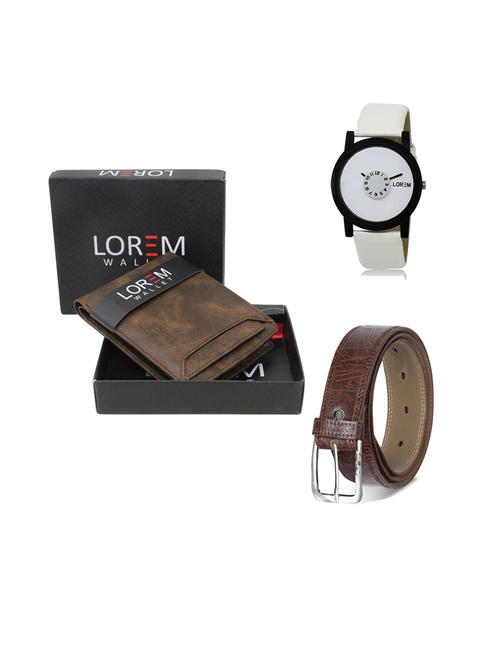 belt, wallet & watch gift combo - 19543024 - Very Small Image - 1
