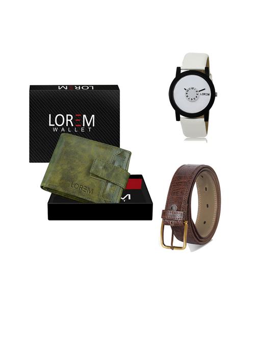belt, wallet & watch gift combo - 19543124 - Very Small Image - 1