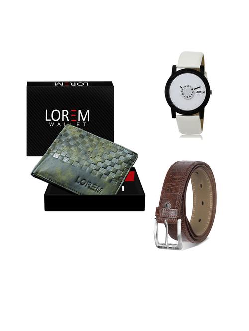 belt, wallet & watch gift combo - 19543223 - Very Small Image - 1