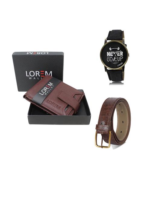 belt, wallet & watch gift combo - 19543316 - Very Small Image - 1