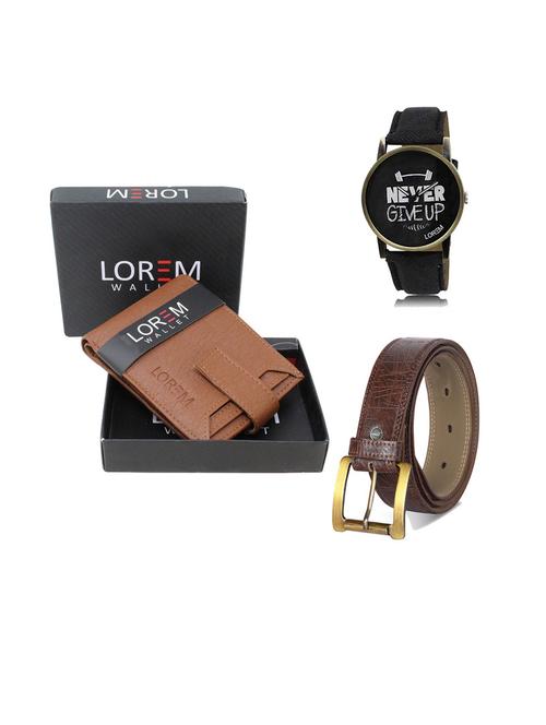 belt, wallet & watch gift combo - 19543320 - Very Small Image - 1